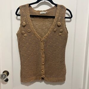 Jessica Vintage Knit Vest – ~17.5” Pit2Pit – Size XS